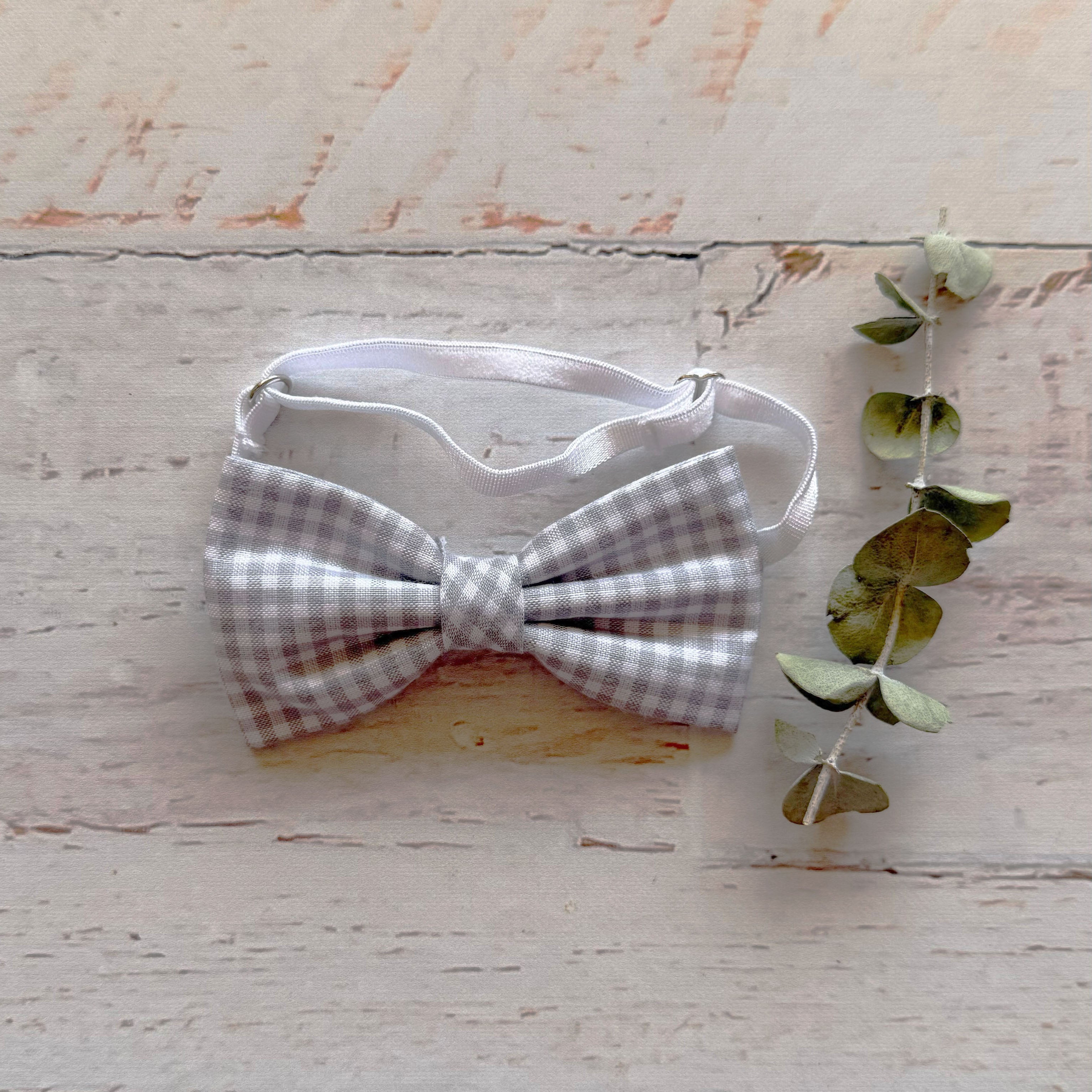 Corbatin Cuadros Gris