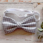 Corbatin Cuadros Gris