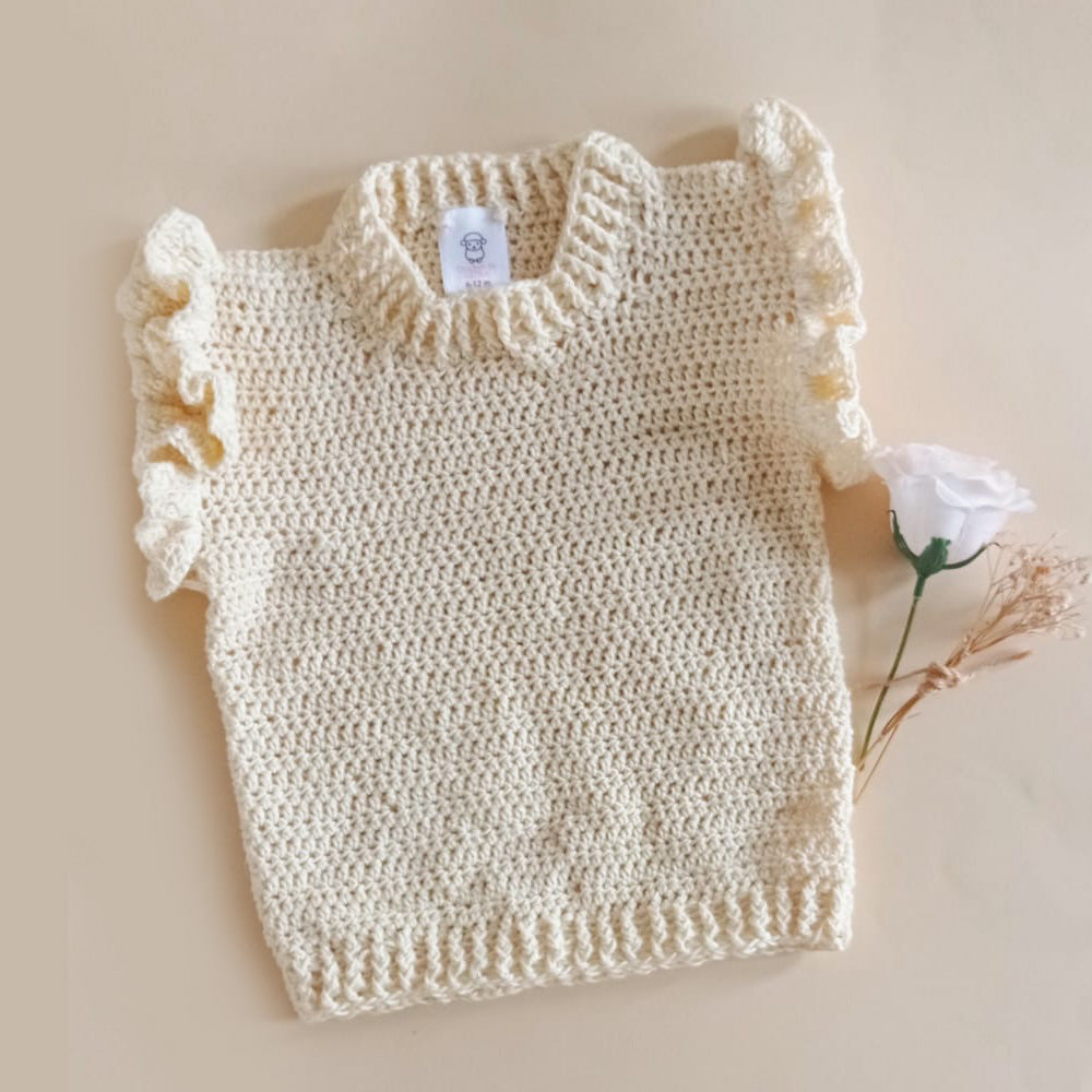 Chaleco Crochet Hueso S/Manga