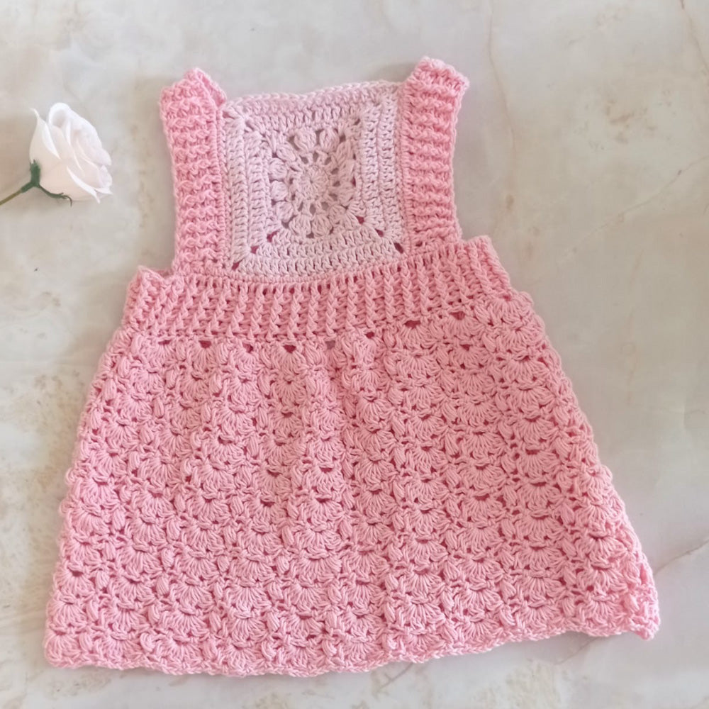 Vestido Crochet Rosado