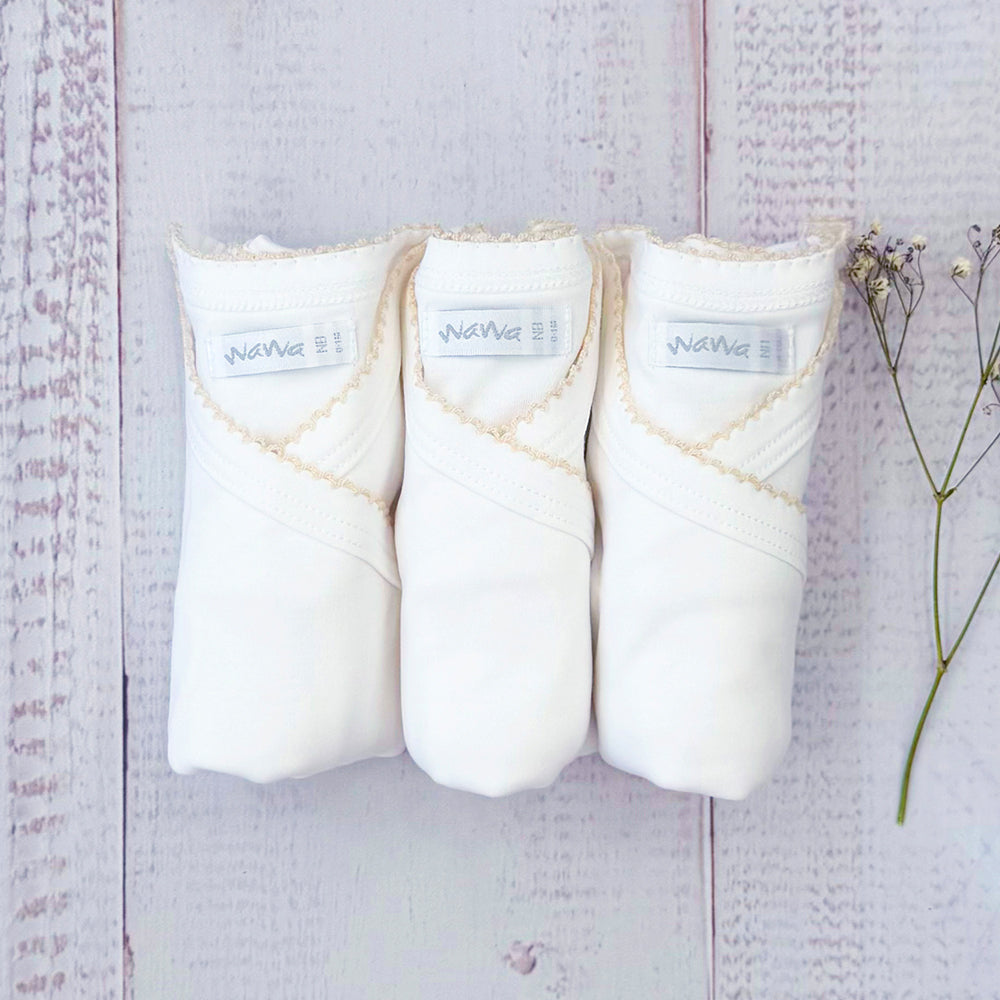 Pack 3 Bodys Básico Picot Beige