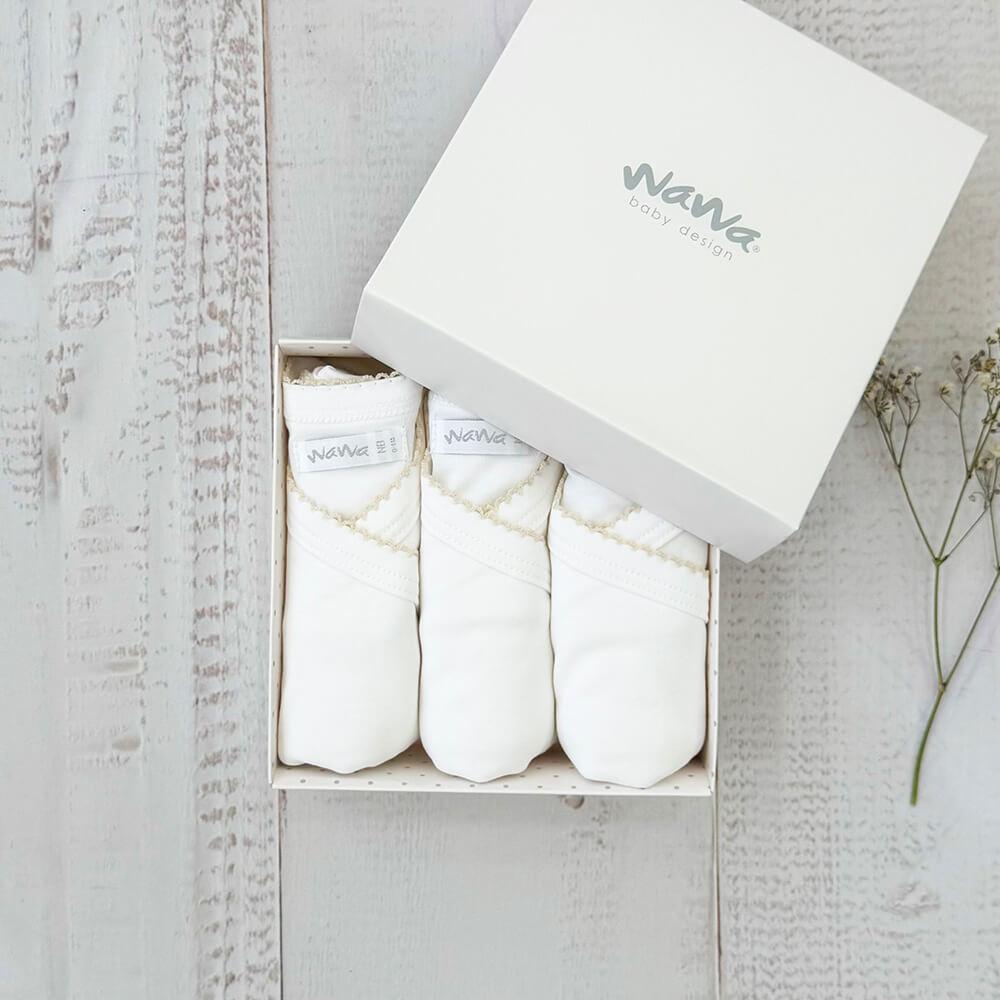 Pack 3 Bodys Básico Picot Beige