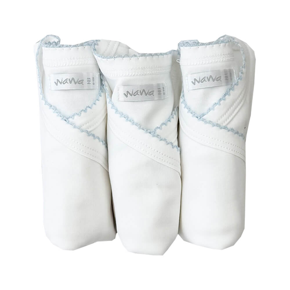 Pack 3 Bodys Básico Picot Celeste