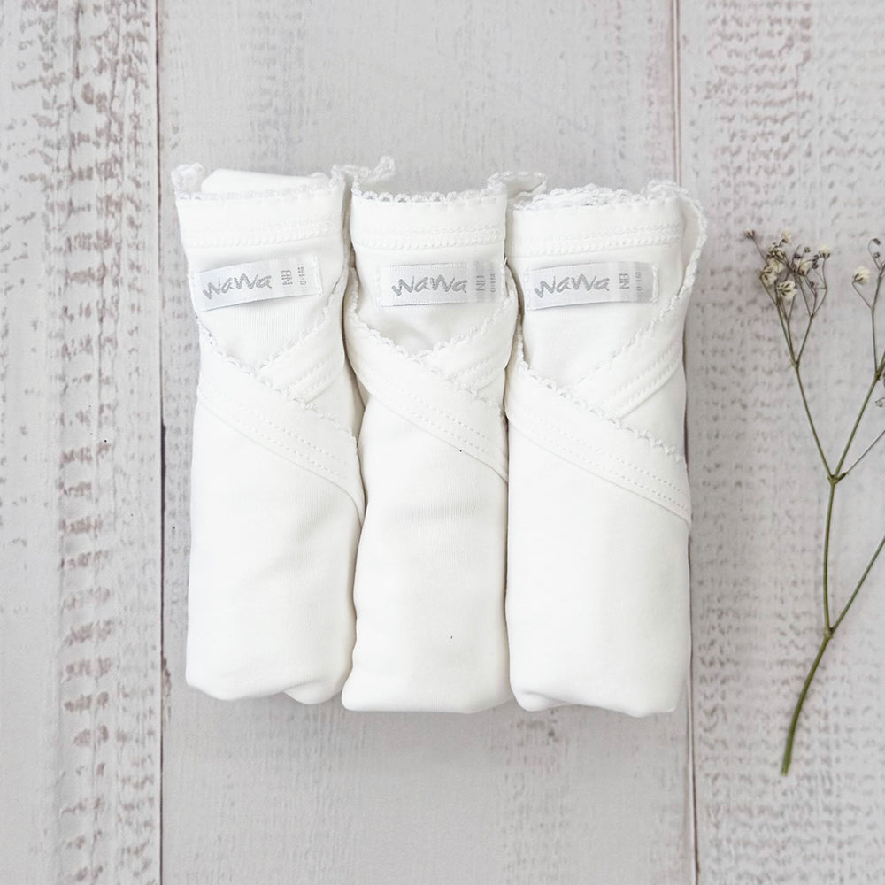 Pack 3 Bodys Básico Picot Blanco