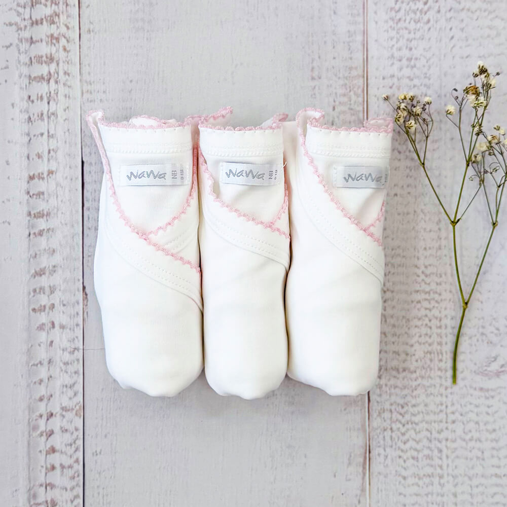 Pack 3 Bodys Básico Picot Rosado