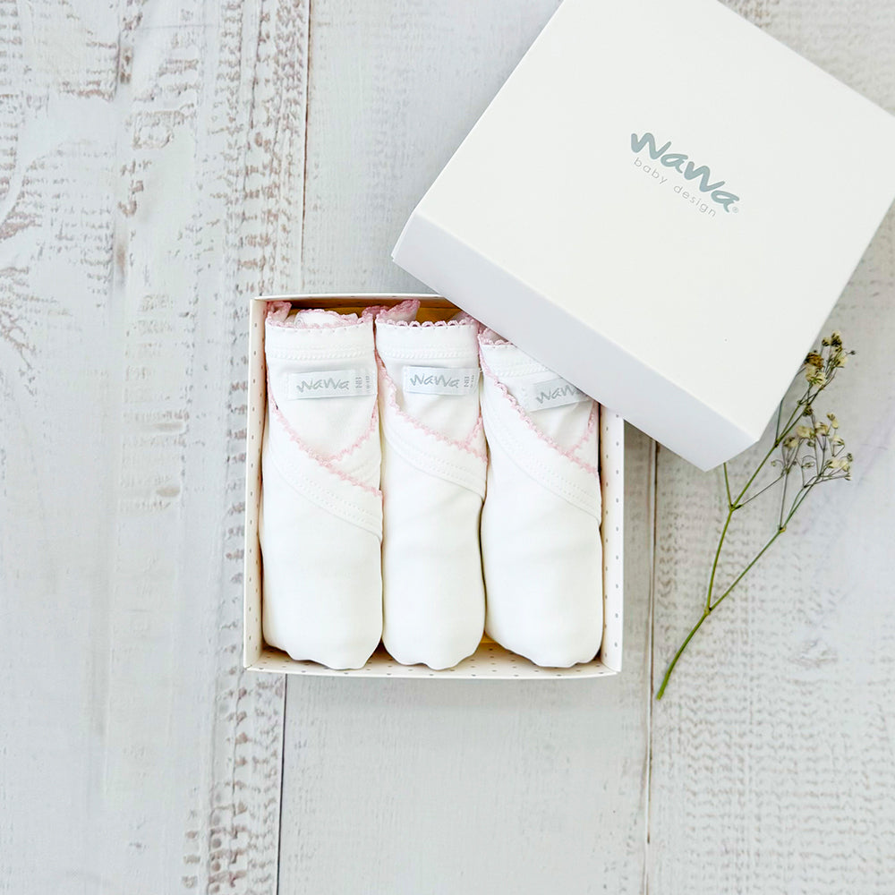 Pack 3 Bodys Básico Picot Rosado