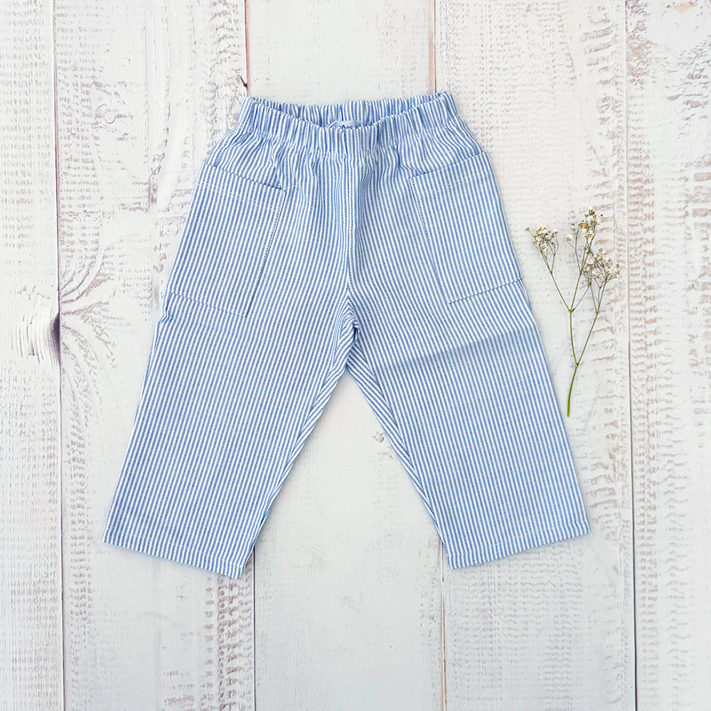 Pantalón Pau Rayas Celeste