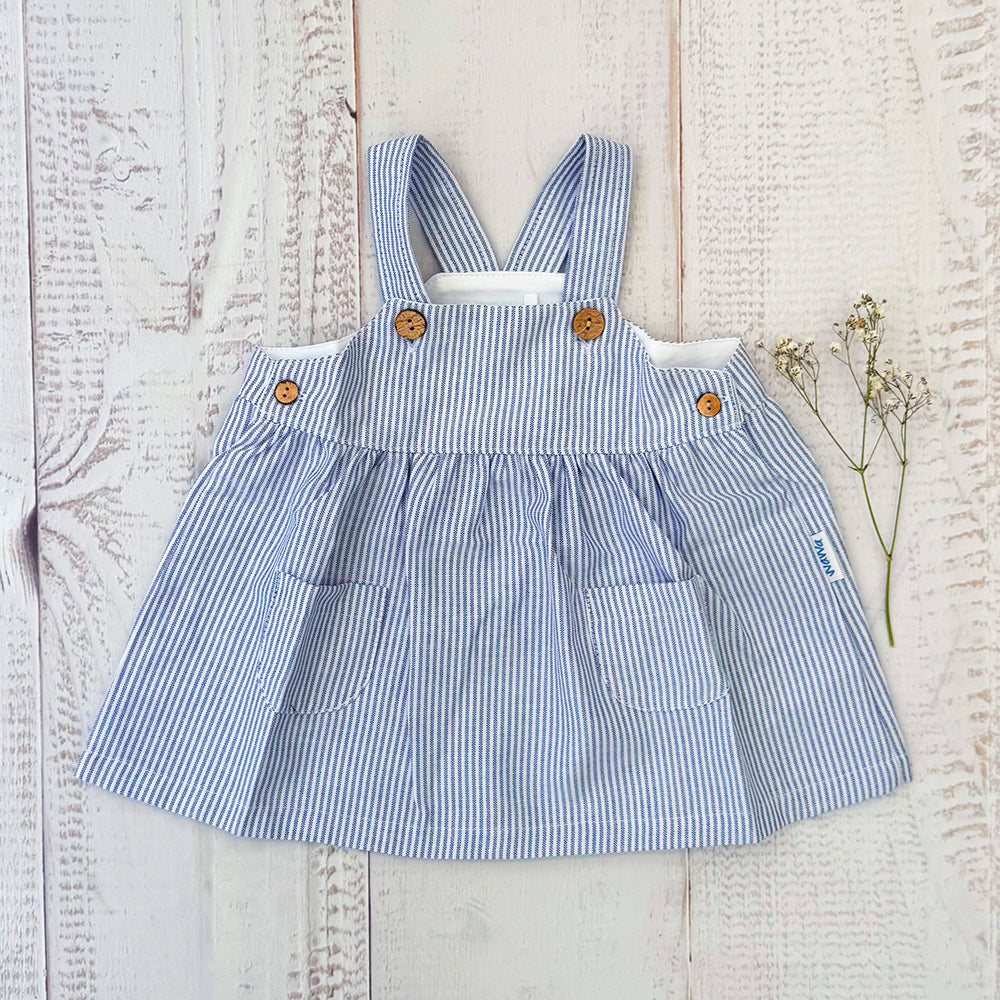 Vestido Pau Rayas Celeste