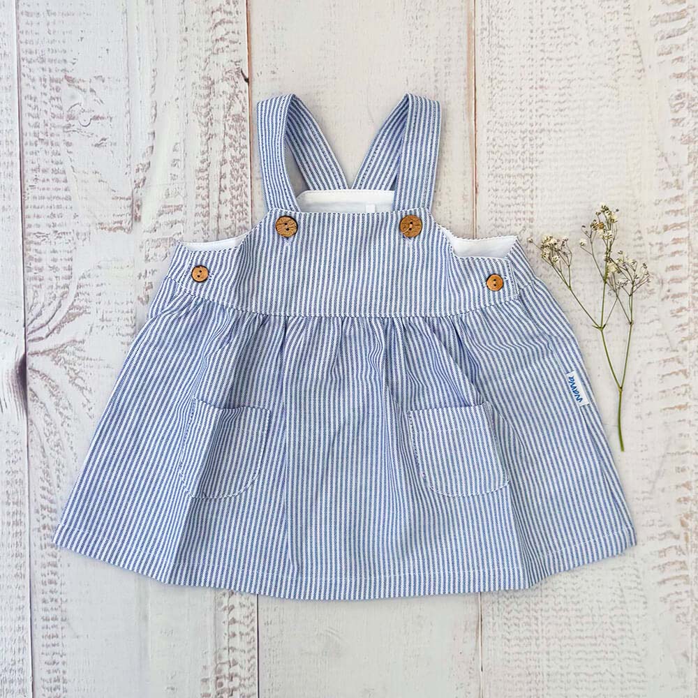 Vestido Pau Rayas Celeste
