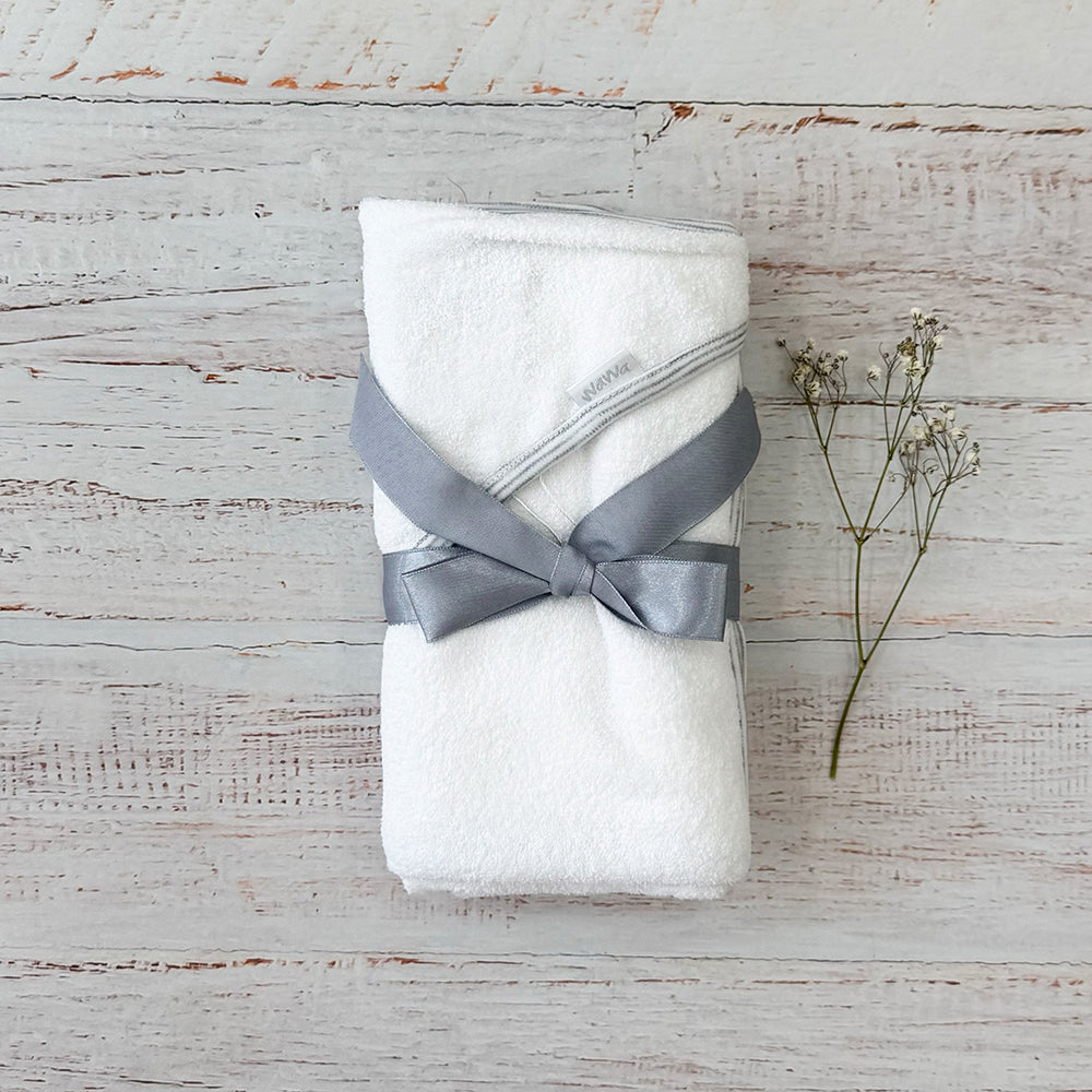 Toalla Bebe Rayas Gris
