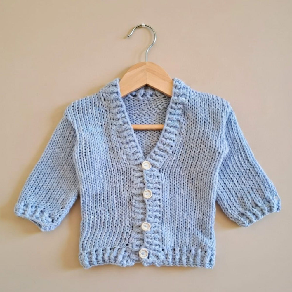 Chaleco Crochet Pima Celeste