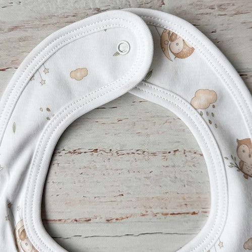 Babero Buho Beige
