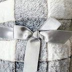 Manta Polar Cuadros Gris