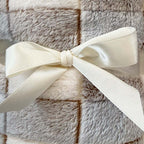 Manta Polar Cuadros Beige
