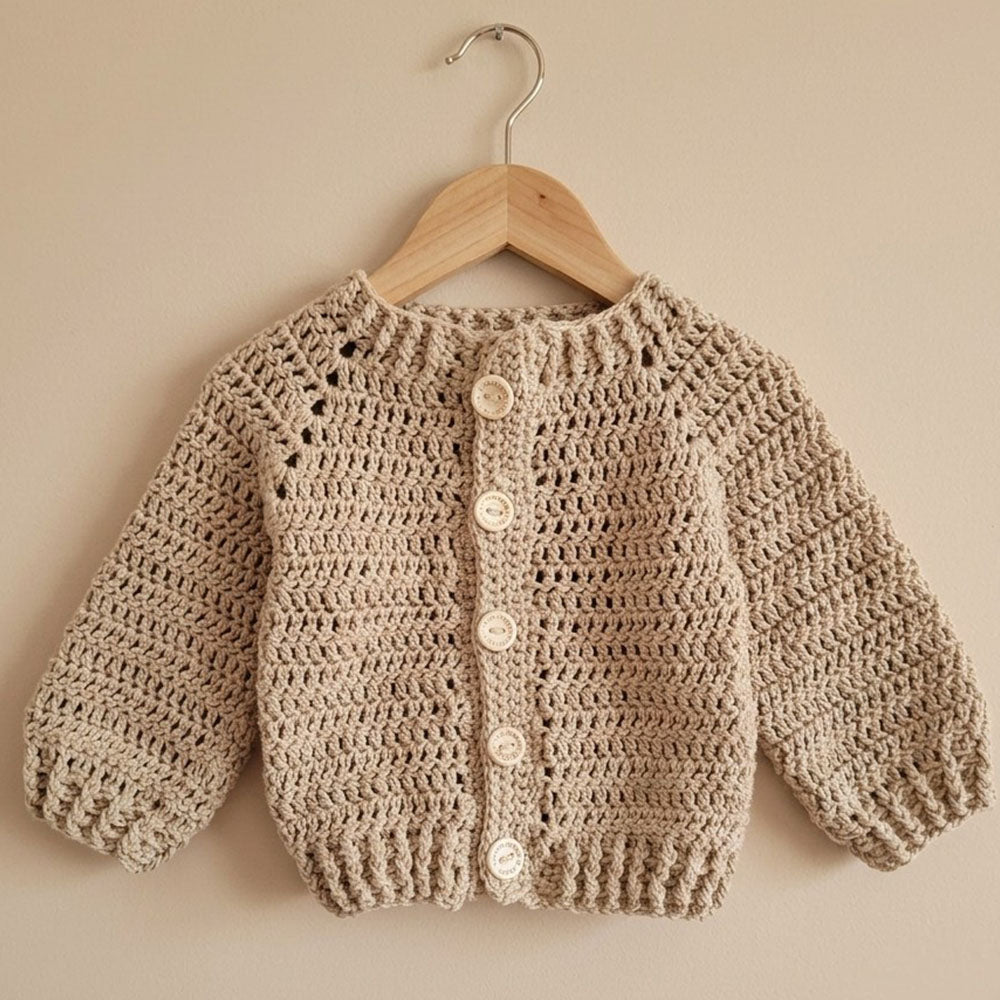 Chaleco Crochet Beige