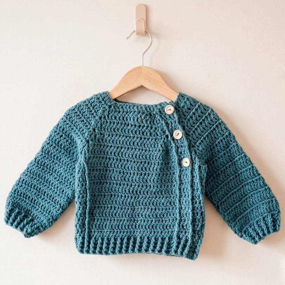 Chaleco Crochet Cruzado Petroleto
