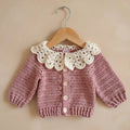 Chaleco Crochet Cuello Palo Rosa