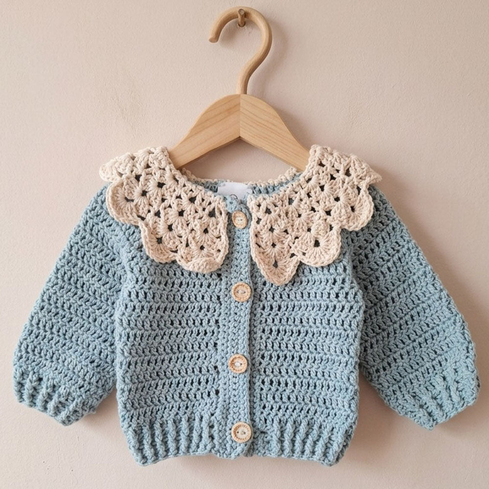 Chaleco Crochet Cuello Petroleo