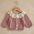 Chaleco Crochet Cuello Palo Rosa