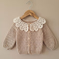Chaleco Crochet Cuello Beige