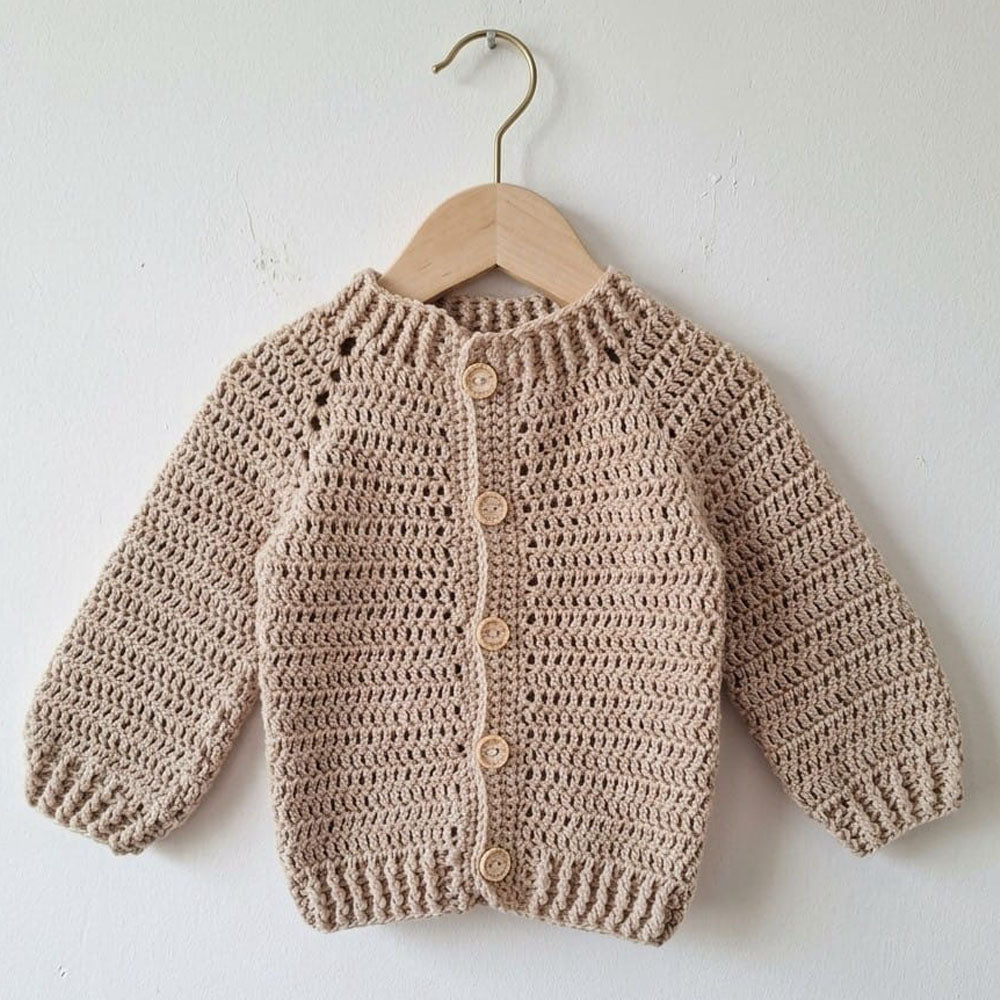 Chaleco Crochet Formal Beige