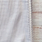 Borde de manta jacquard de cuadros con costura y flecos