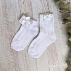 CALCETINES BLANCOS CROCHET NIÑA