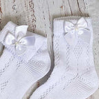 CALCETINES BLANCOS CROCHET NIÑA