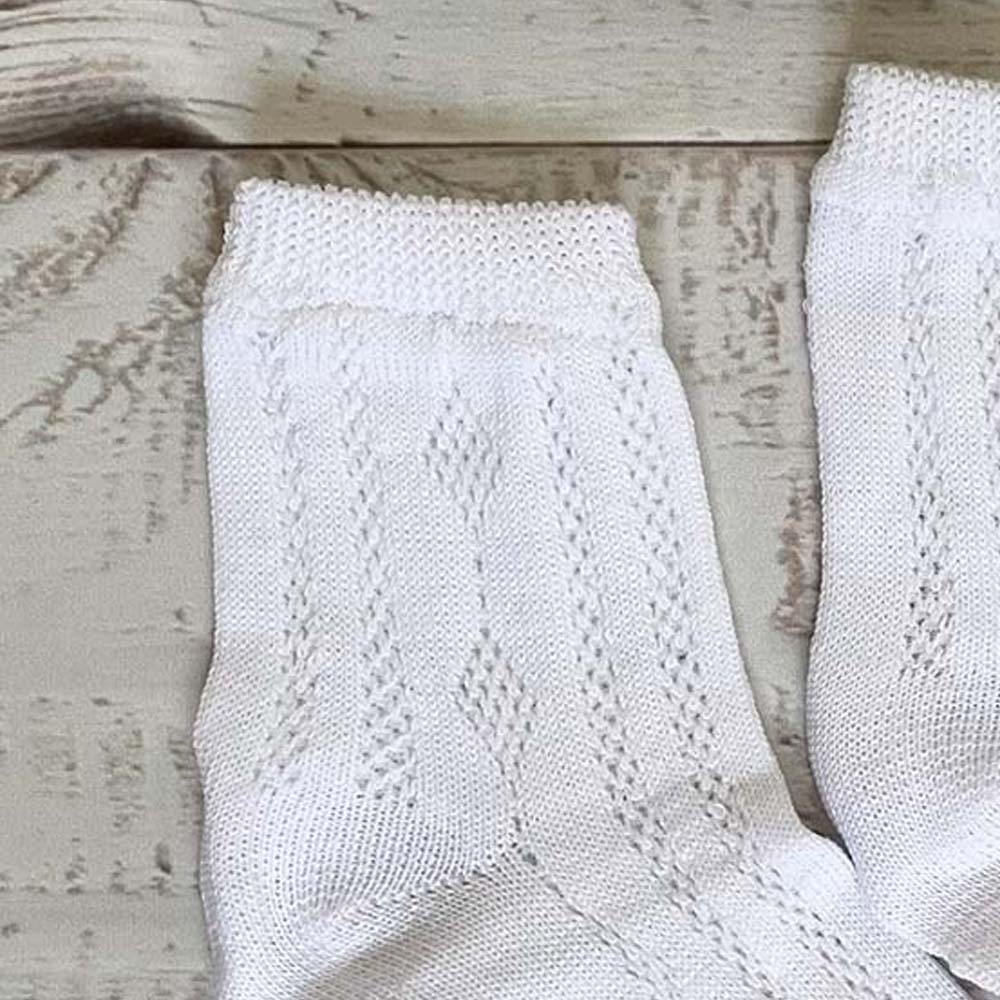 CALCETINES BLANCOS CROCHET NIÑO