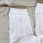 CALCETINES BLANCOS CROCHET NIÑO