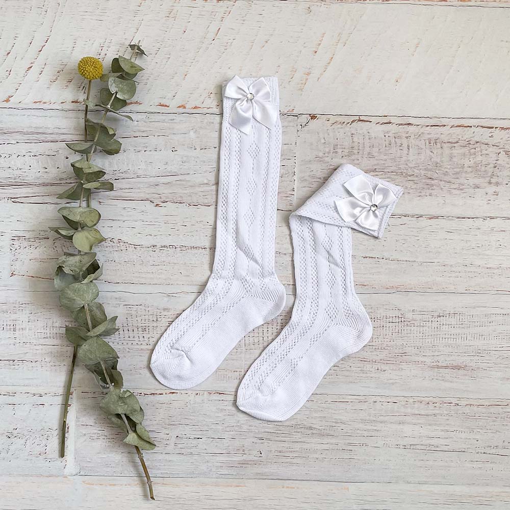 CALCETINES LARGOS CROCHET NIÑA
