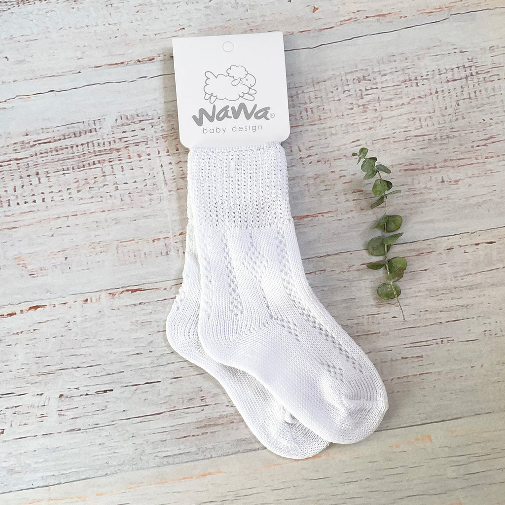 CALCETINES BLANCOS CROCHET NIÑO