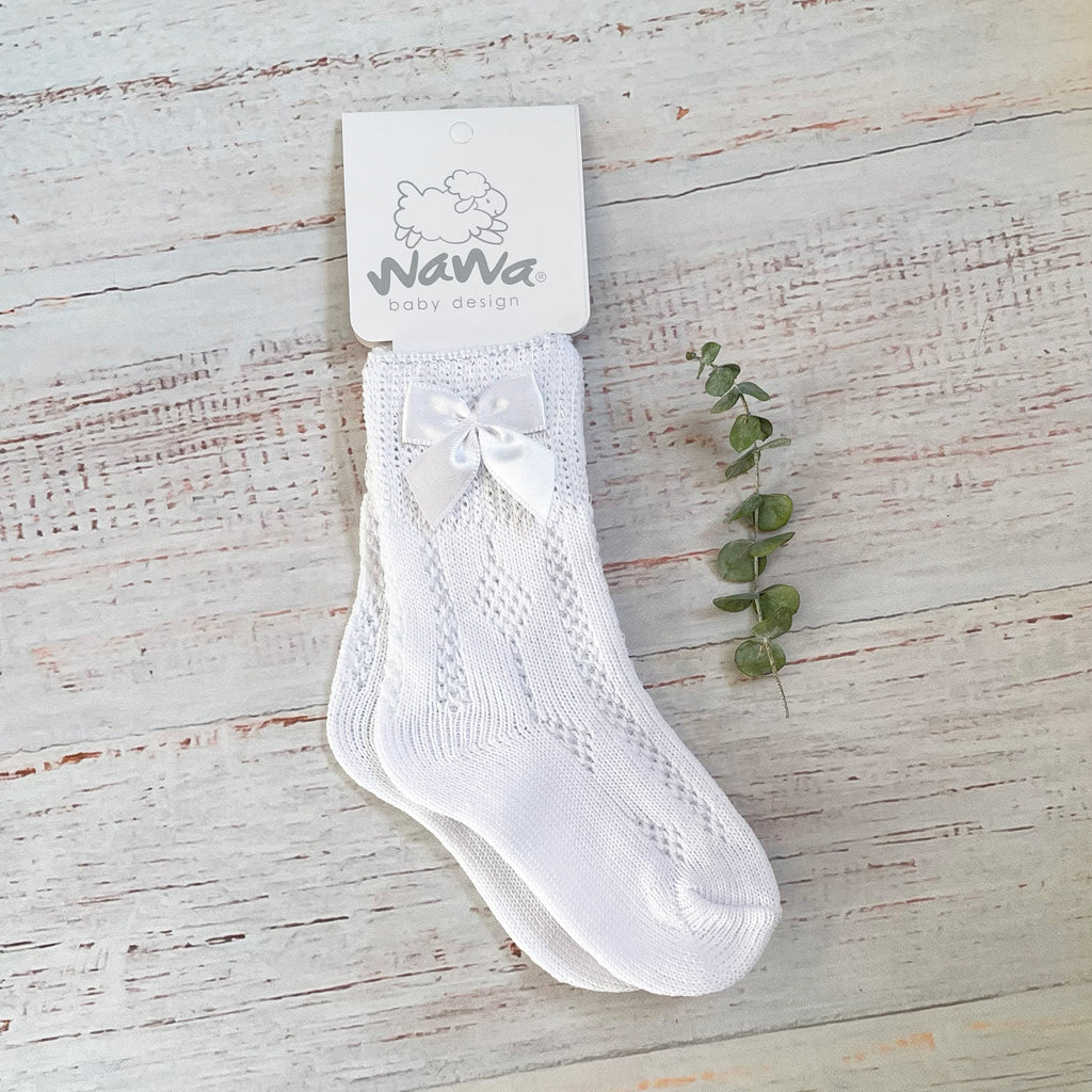 CALCETINES BLANCOS CROCHET NIÑA