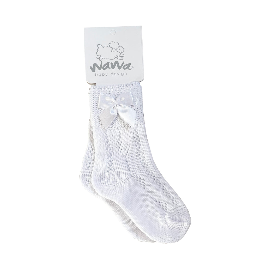 CALCETINES BLANCOS CROCHET NIÑA