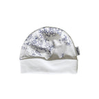 Gorro infantil Nala azul con estampado y base blanca
