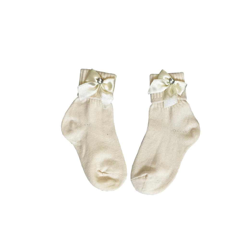 CALCETINES BEIGE ALGODÓN NIÑA