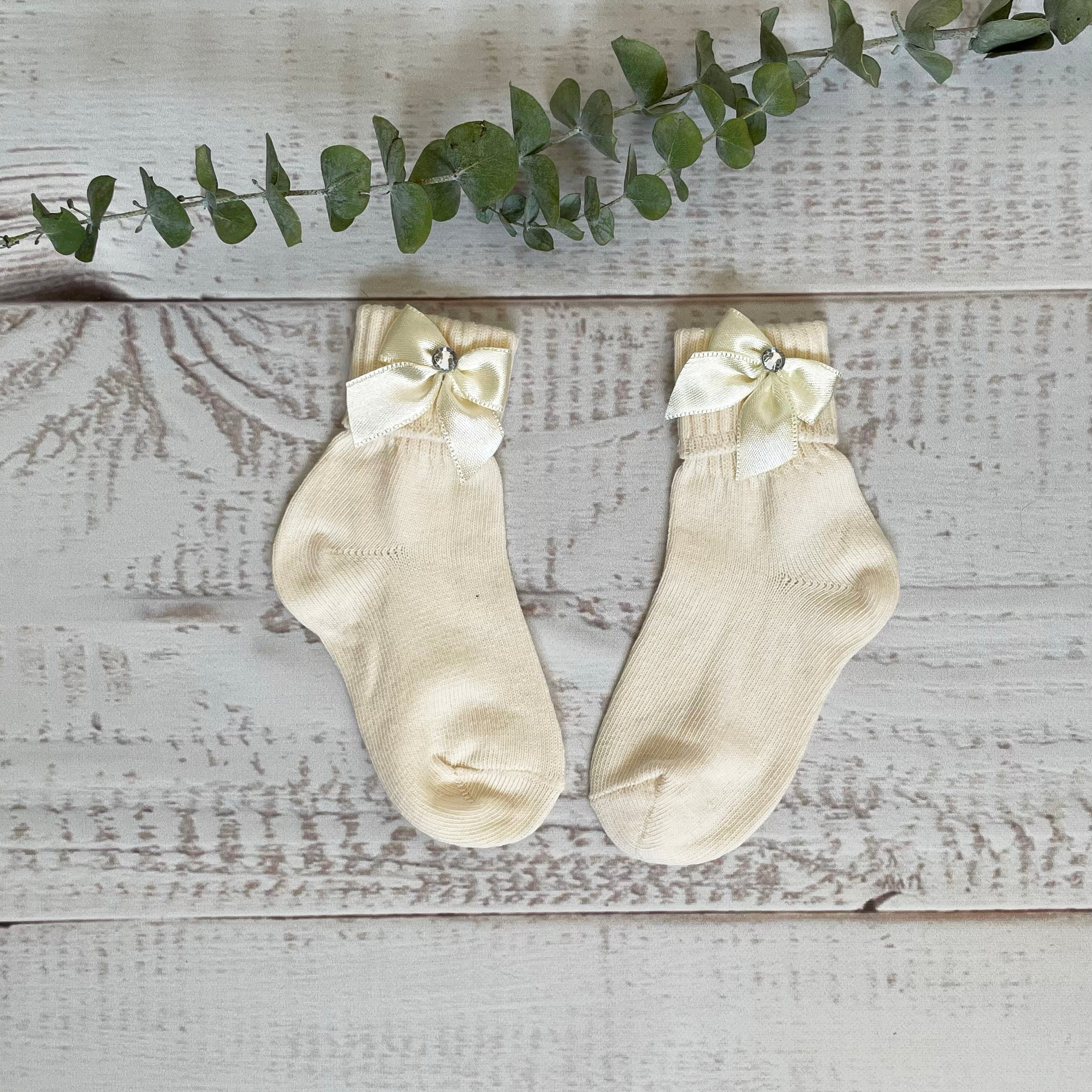 CALCETINES BEIGE ALGODÓN NIÑA