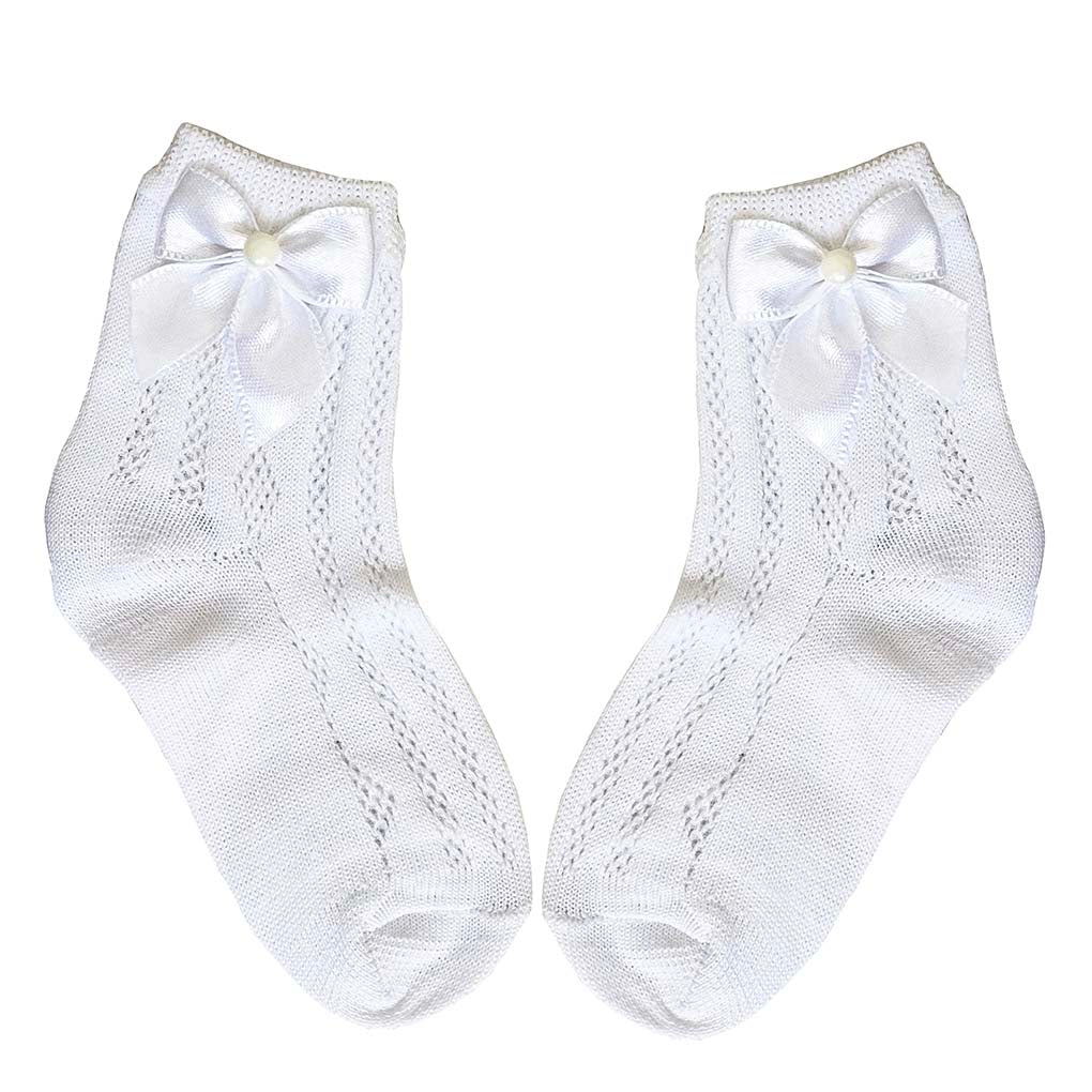 CALCETINES BLANCOS CROCHET NIÑA