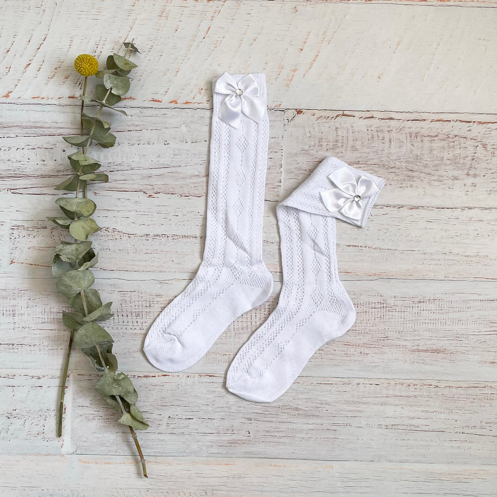 CALCETINES LARGOS CROCHET NIÑA