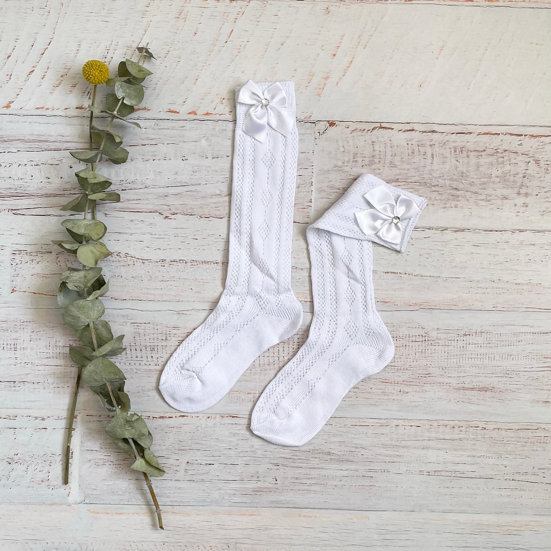CALCETINES LARGOS CROCHET NIÑA